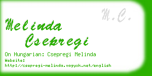 melinda csepregi business card